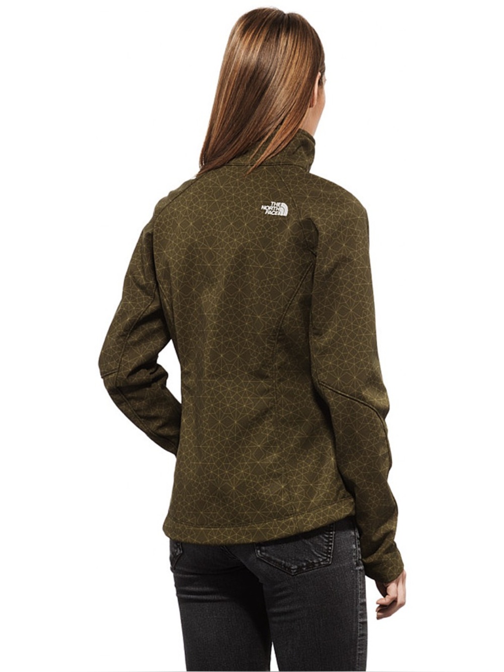 The North Face Apex Bionic Softshell Jacket Geometric Olive Green